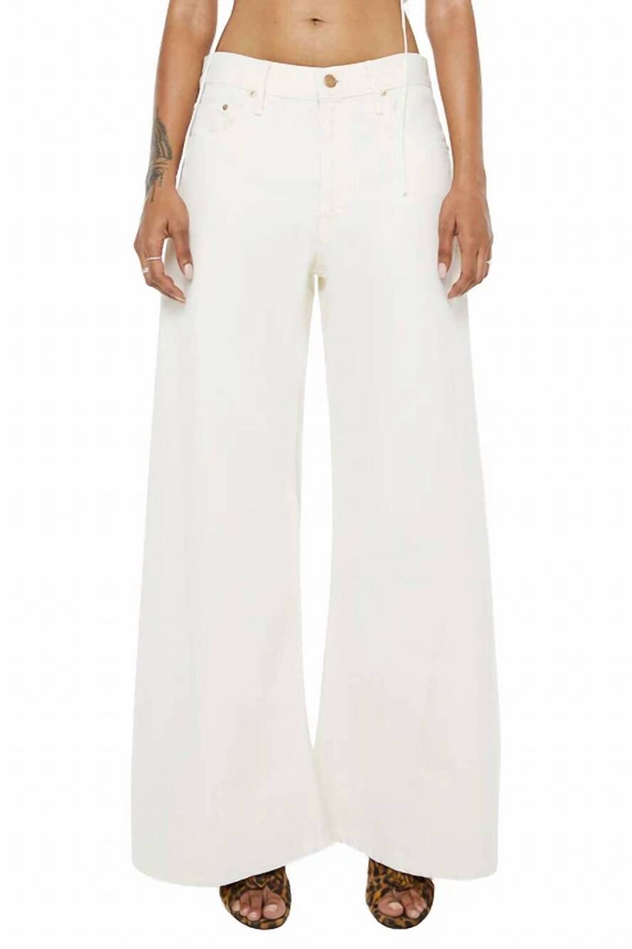 NEW MOTHER lil lemon twist sneak jean in natural